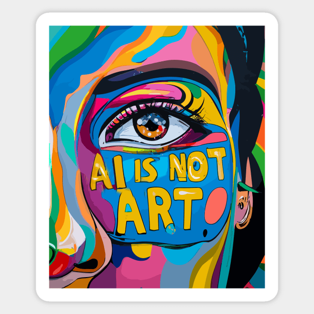 AI Is Not Art Sticker by Tees 4 Thee